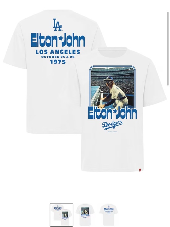 Sportiqe Other - Los Angeles Dodgers x Elton John Sportiqe Duke Oversized T-Shirt NWOT